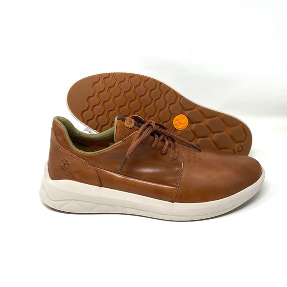 Timberland Men Size 13 A2Q9E 212 Bradstreet Ultra Oxford  Leather Brown Sneakers - Picture 4 of 10